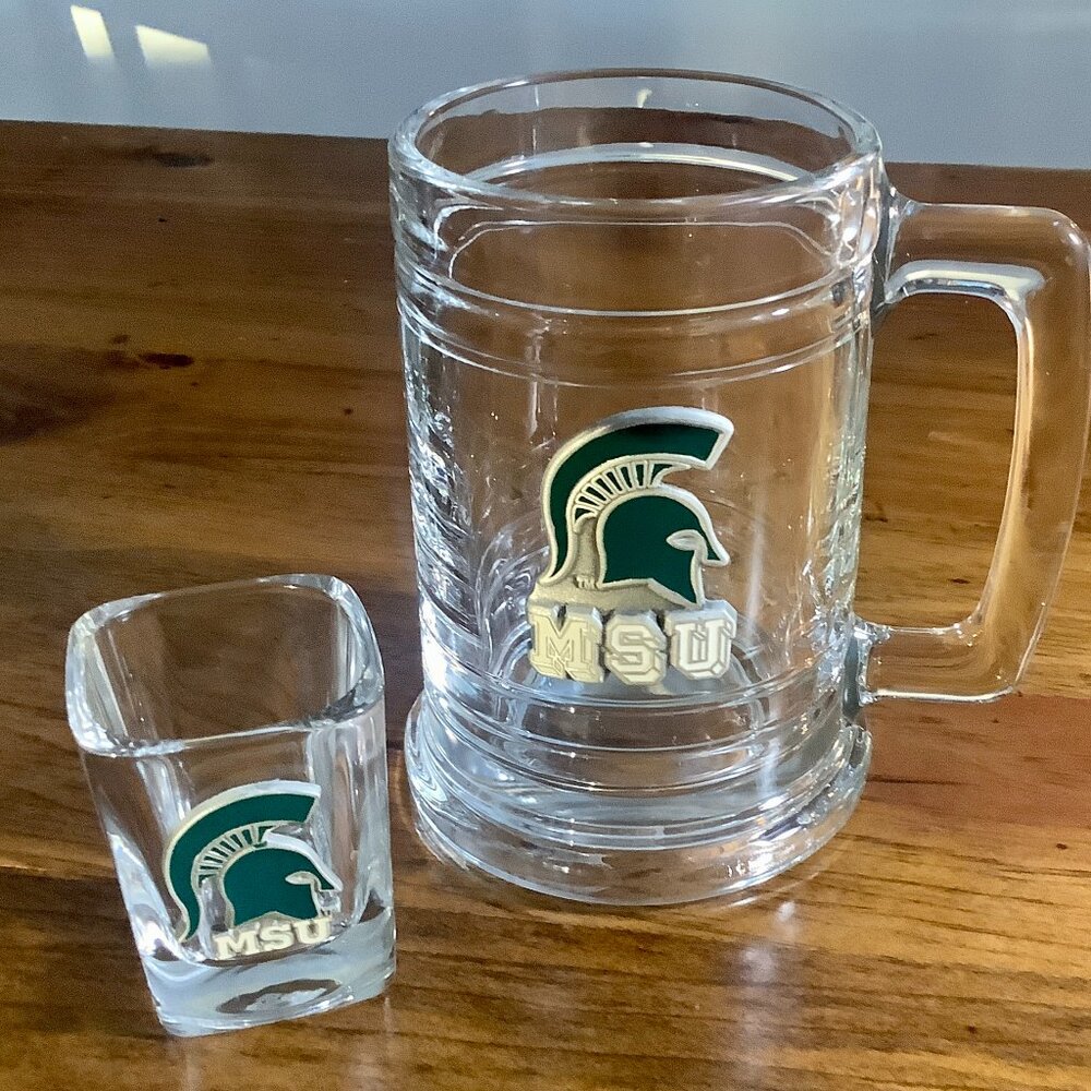 MSU  Glass Mug & Shot Glass